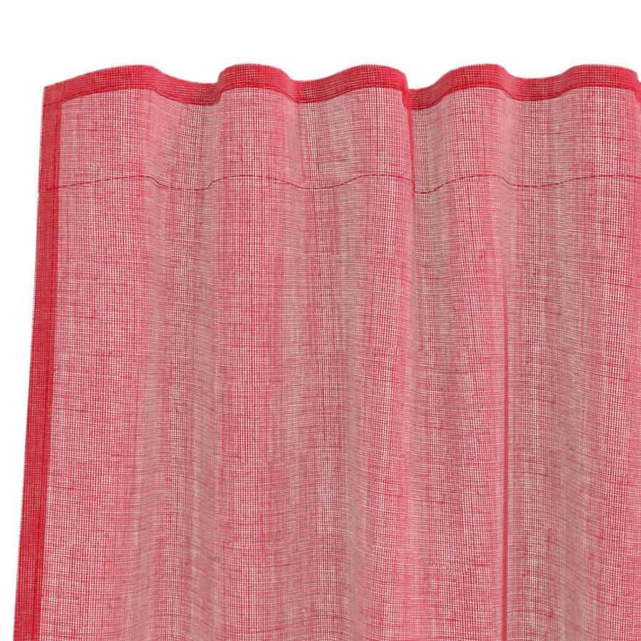 Gordijnen met lussen 2 st 140x245 cm wijnrood