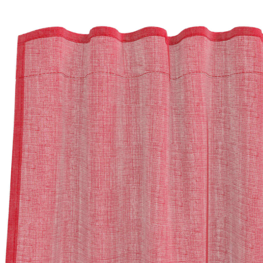 Gordijnen met lussen 2 st 140x260 cm wijnrood