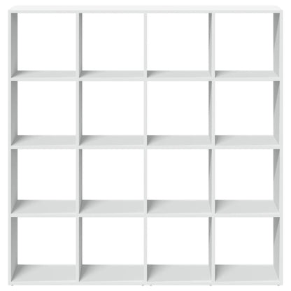 Boekenkast 137,5x29x137,5 cm bewerkt hout wit