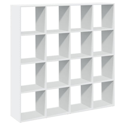 Boekenkast 137,5x29x137,5 cm bewerkt hout wit