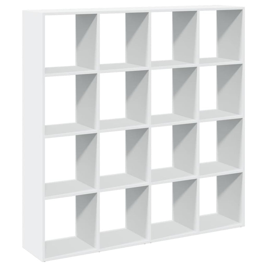 Boekenkast 137,5x29x137,5 cm bewerkt hout wit