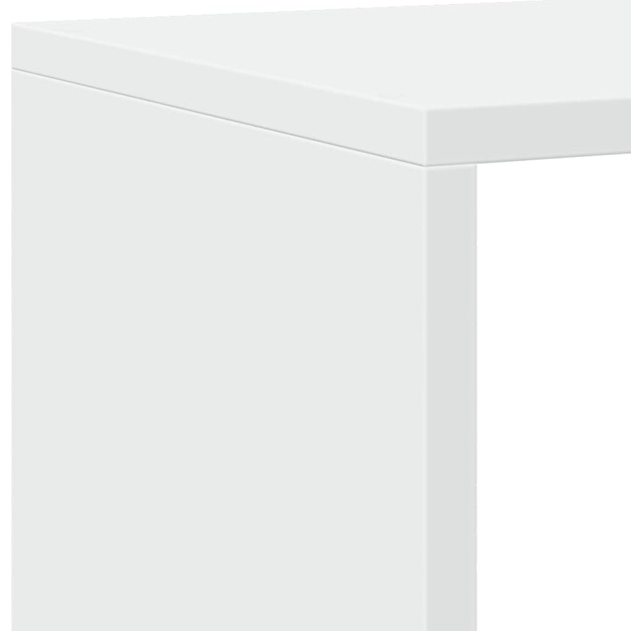Boekenkast 137,5x29x137,5 cm bewerkt hout wit