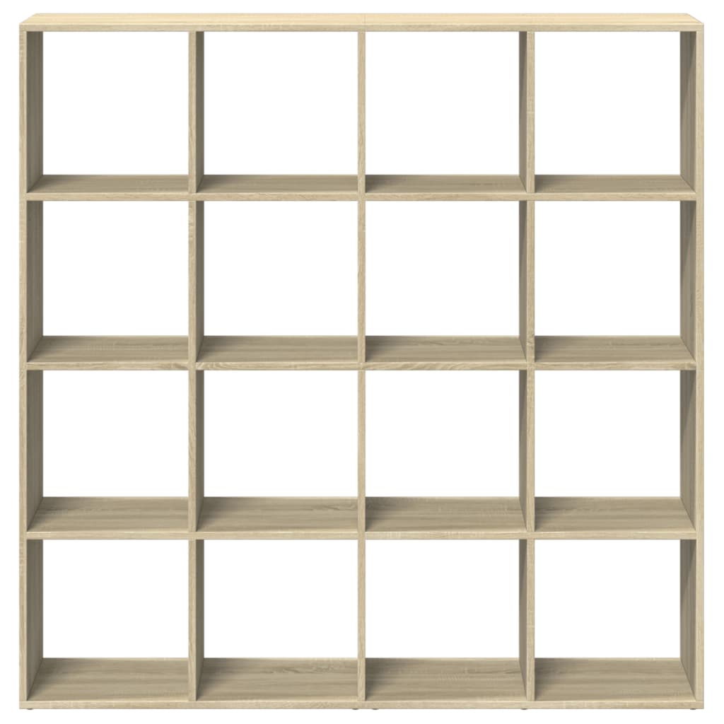 Boekenkast 137,5x29x137,5 cm bewerkt hout sonoma eikenkleurig