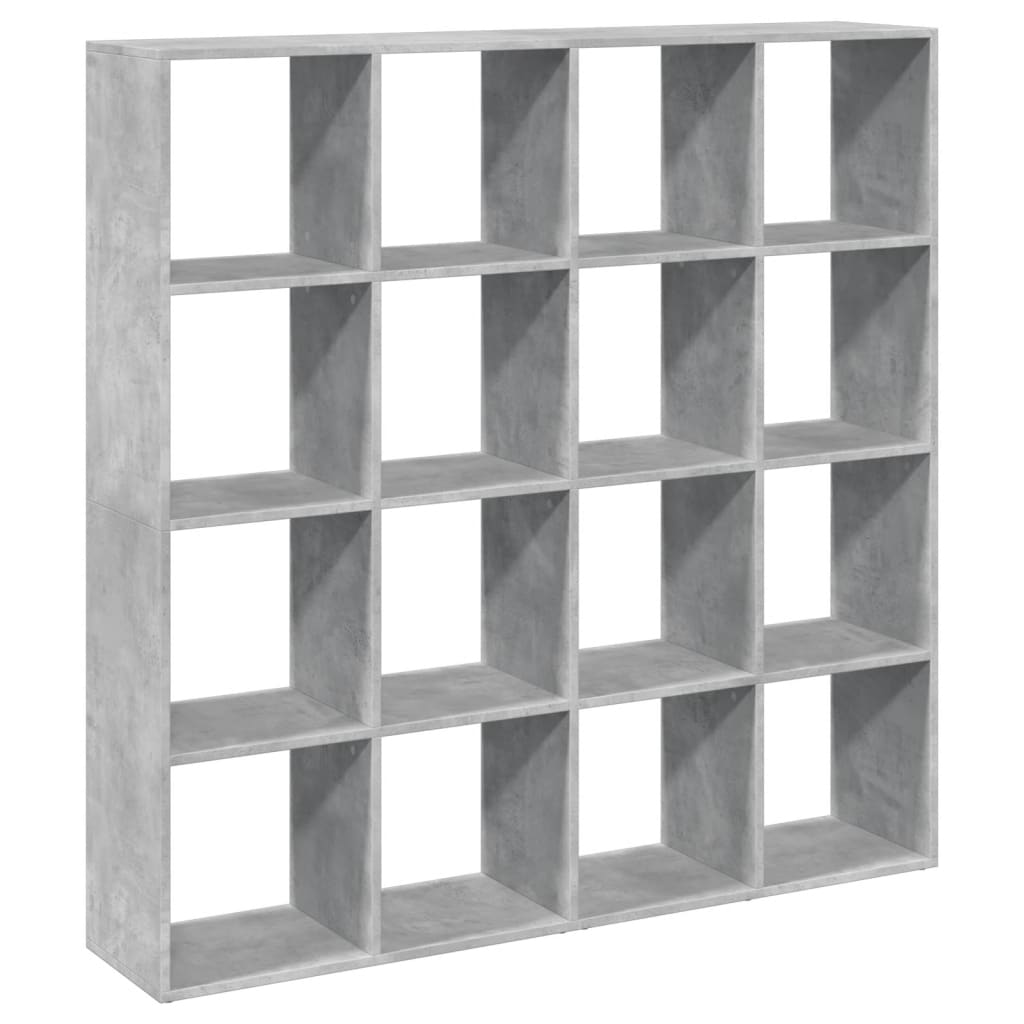 Boekenkast 137,5x29x137,5 cm bewerkt hout betongrijs