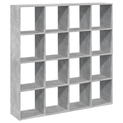 Boekenkast 137,5x29x137,5 cm bewerkt hout betongrijs
