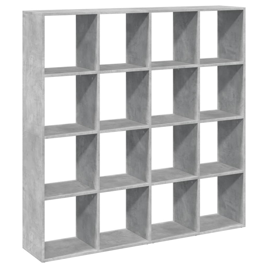 Boekenkast 137,5x29x137,5 cm bewerkt hout betongrijs
