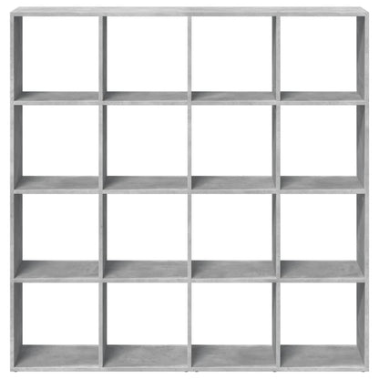 Boekenkast 137,5x29x137,5 cm bewerkt hout betongrijs