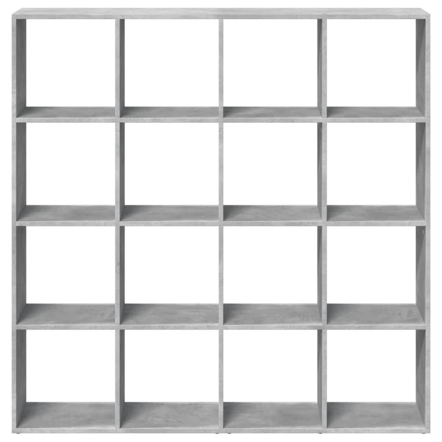 Boekenkast 137,5x29x137,5 cm bewerkt hout betongrijs