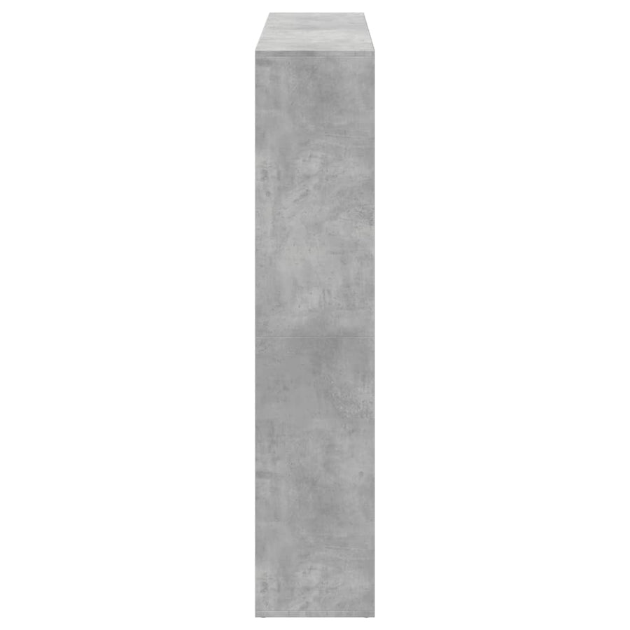Boekenkast 137,5x29x137,5 cm bewerkt hout betongrijs
