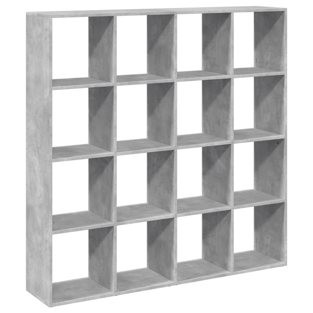 Boekenkast 137,5x29x137,5 cm bewerkt hout betongrijs