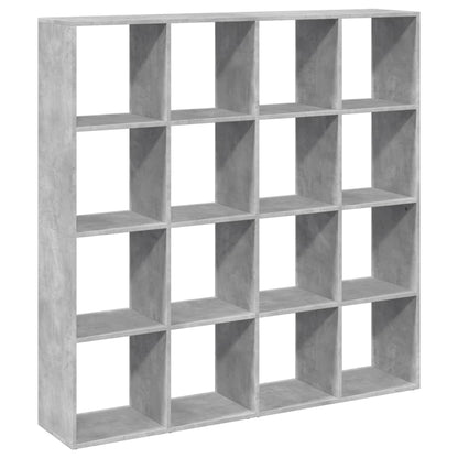 Boekenkast 137,5x29x137,5 cm bewerkt hout betongrijs