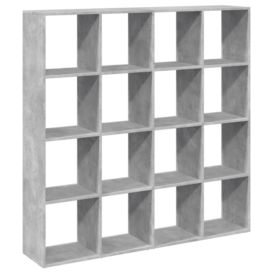 Boekenkast 137,5x29x137,5 cm bewerkt hout betongrijs