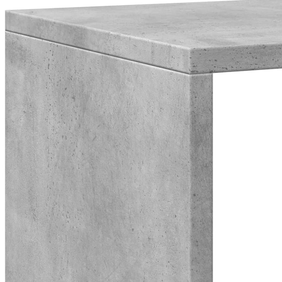 Boekenkast 137,5x29x137,5 cm bewerkt hout betongrijs