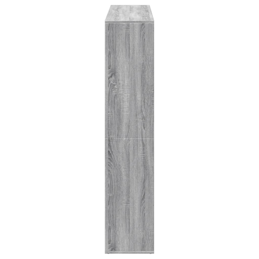 Boekenkast 137,5x29x137,5 cm bewerkt hout grijs sonoma eiken