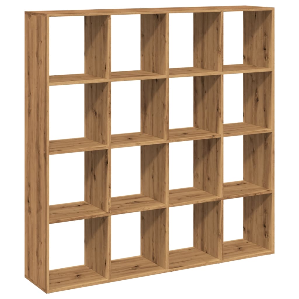 Boekenkast 102X29X143 Cm Bewerkt Hout Artisanaal Eikenkleur 137.5 cm artisian oak
