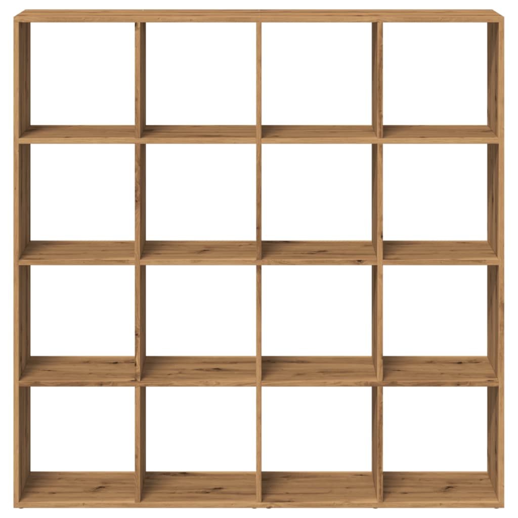 Boekenkast 102X29X143 Cm Bewerkt Hout Artisanaal Eikenkleur 137.5 cm artisian oak