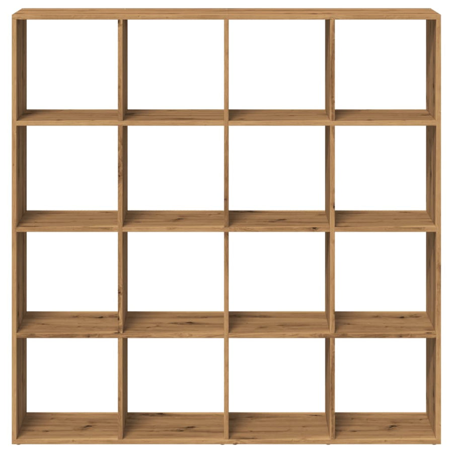 Boekenkast 102X29X143 Cm Bewerkt Hout Artisanaal Eikenkleur 137.5 cm artisian oak