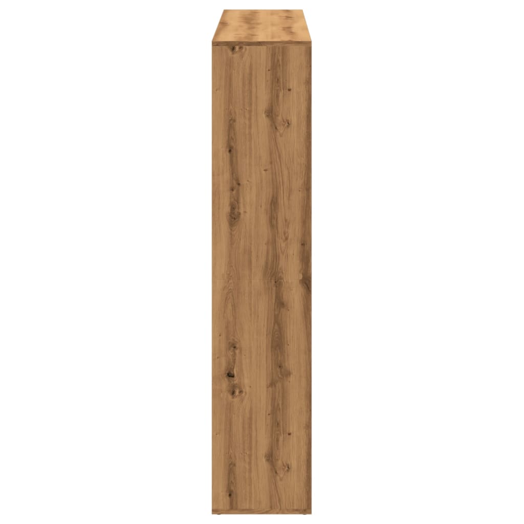 Boekenkast 102X29X143 Cm Bewerkt Hout Artisanaal Eikenkleur 137.5 cm artisian oak