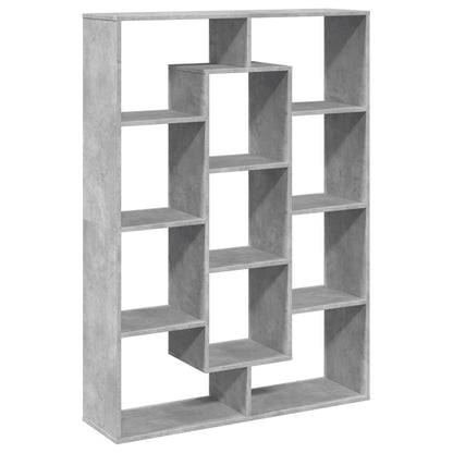 Boekenkast 102x29x143 cm bewerkt hout betongrijs