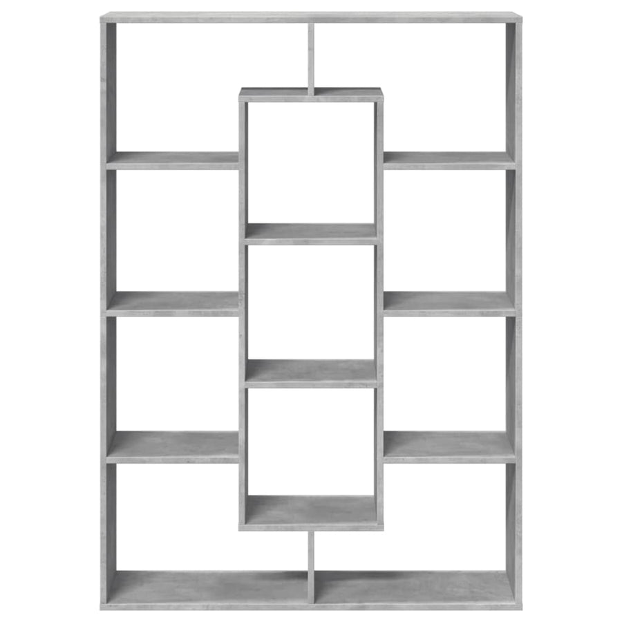 Boekenkast 102x29x143 cm bewerkt hout betongrijs