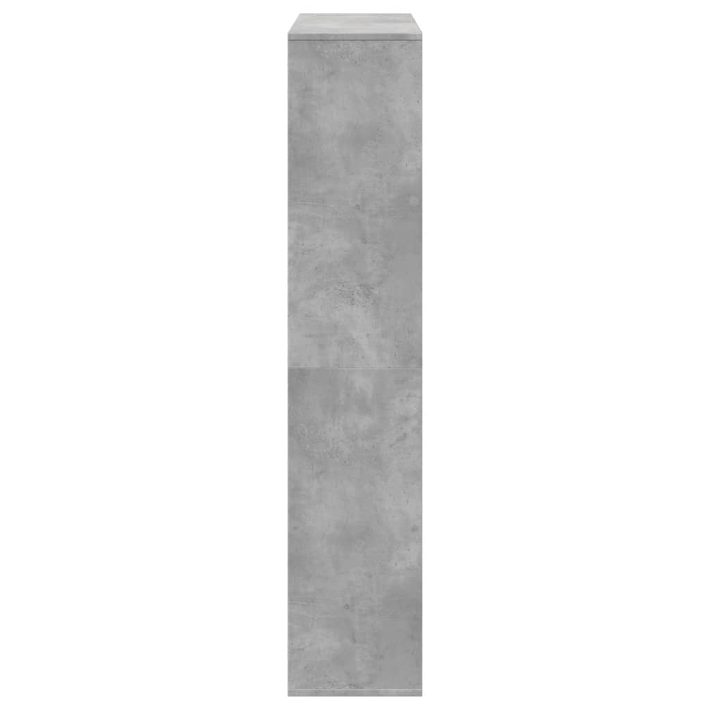 Boekenkast 102x29x143 cm bewerkt hout betongrijs