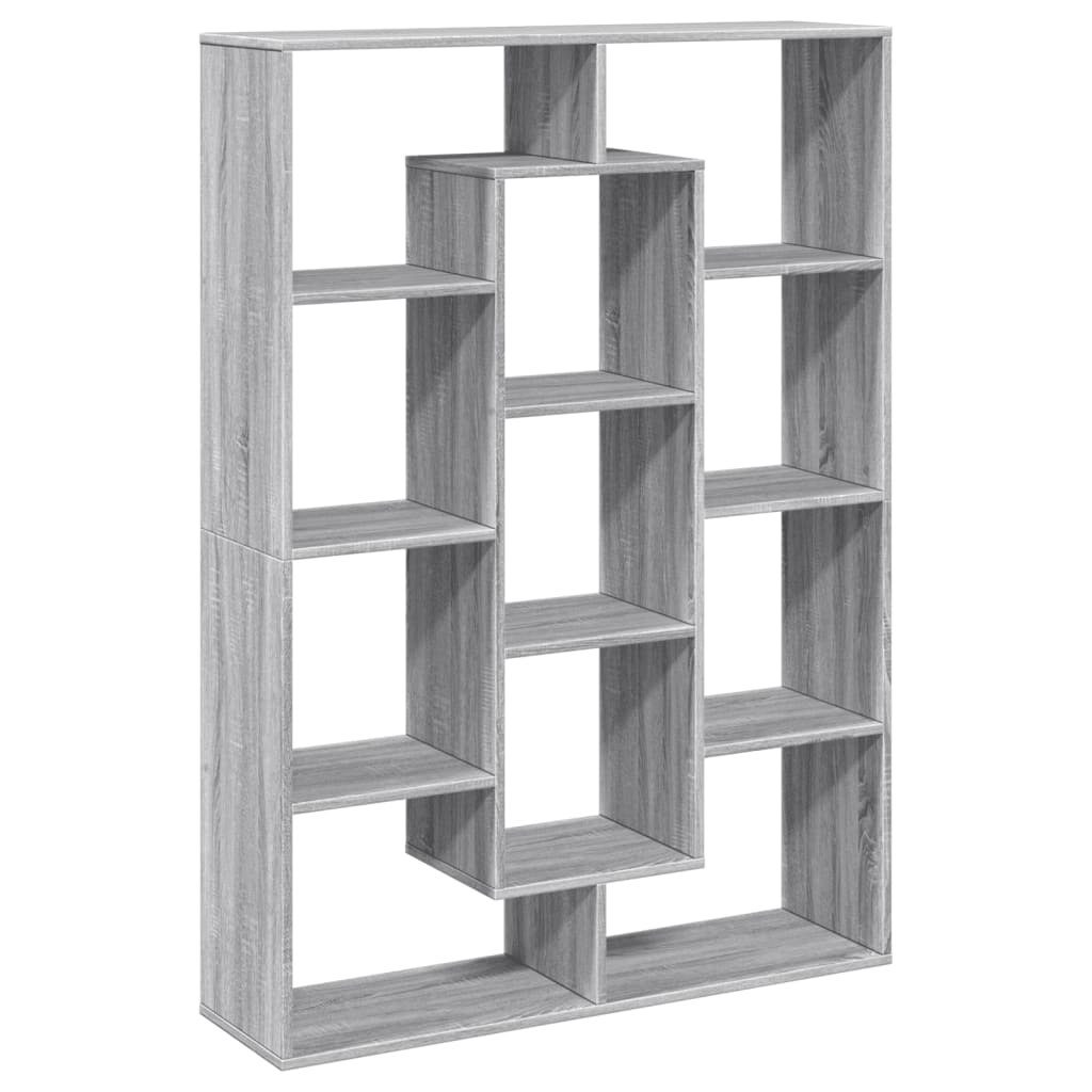 Boekenkast 102x29x143 cm bewerkt hout grijs sonoma eikenkleurig