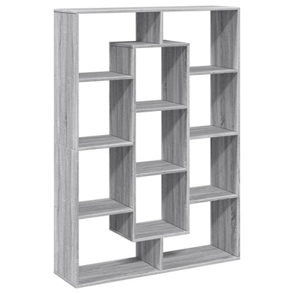 Boekenkast 102x29x143 cm bewerkt hout grijs sonoma eikenkleurig