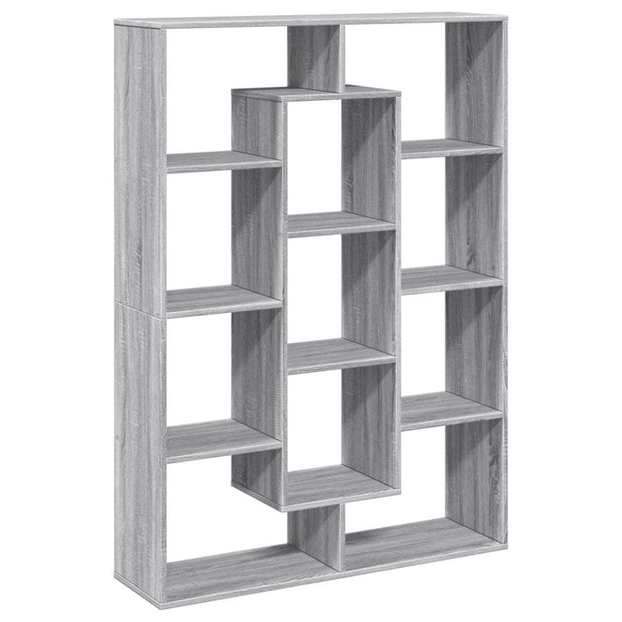 Boekenkast 102x29x143 cm bewerkt hout grijs sonoma eikenkleurig