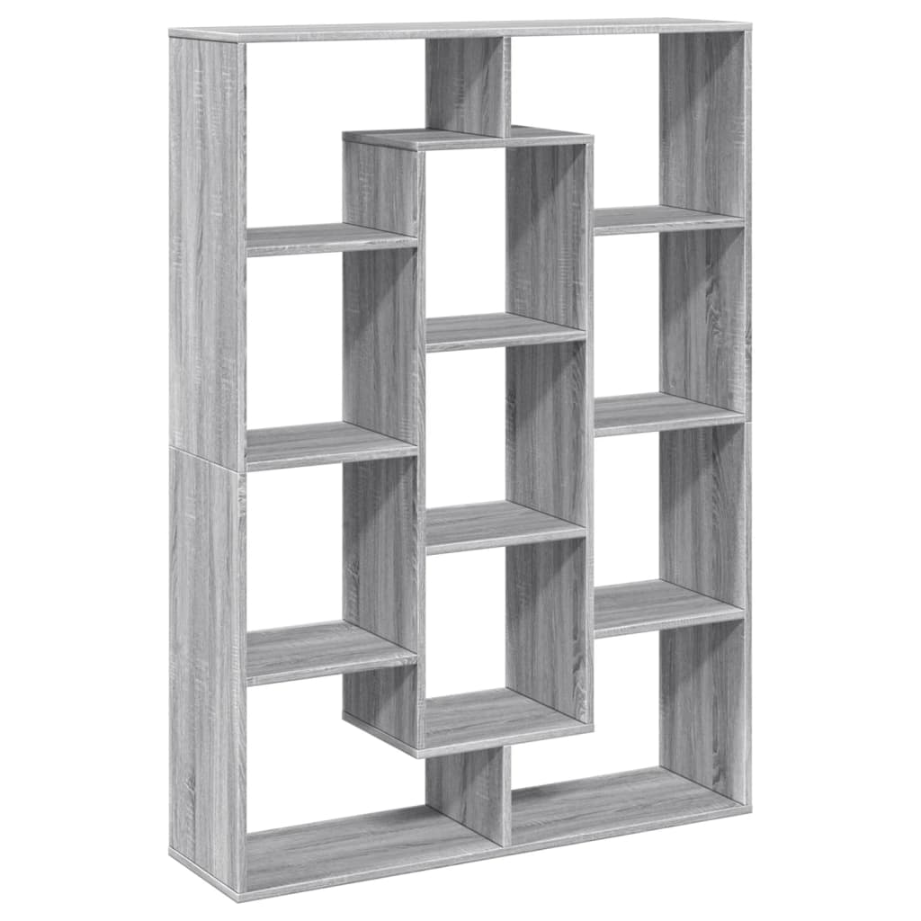 Boekenkast 102x29x143 cm bewerkt hout grijs sonoma eikenkleurig