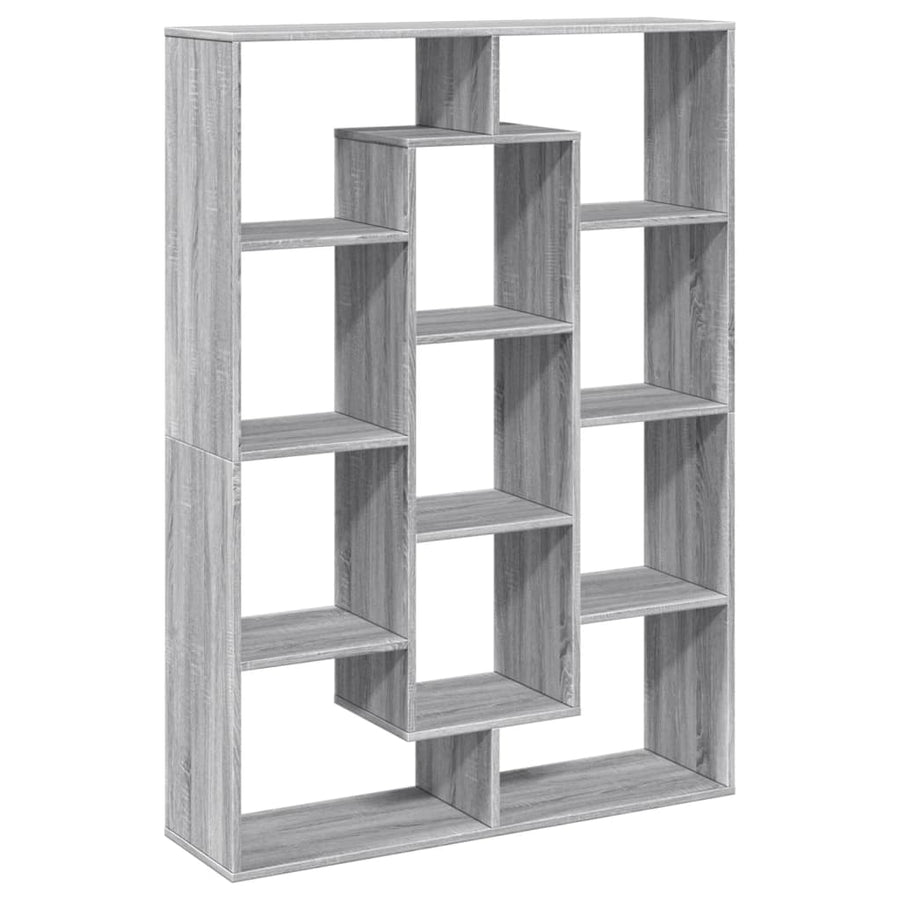 Boekenkast 102x29x143 cm bewerkt hout grijs sonoma eikenkleurig