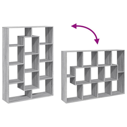 Boekenkast 102x29x143 cm bewerkt hout grijs sonoma eikenkleurig