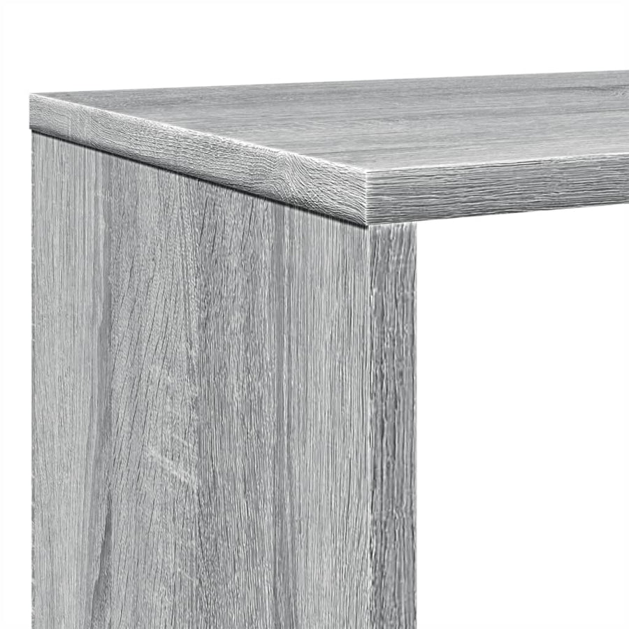 Boekenkast 102x29x143 cm bewerkt hout grijs sonoma eikenkleurig