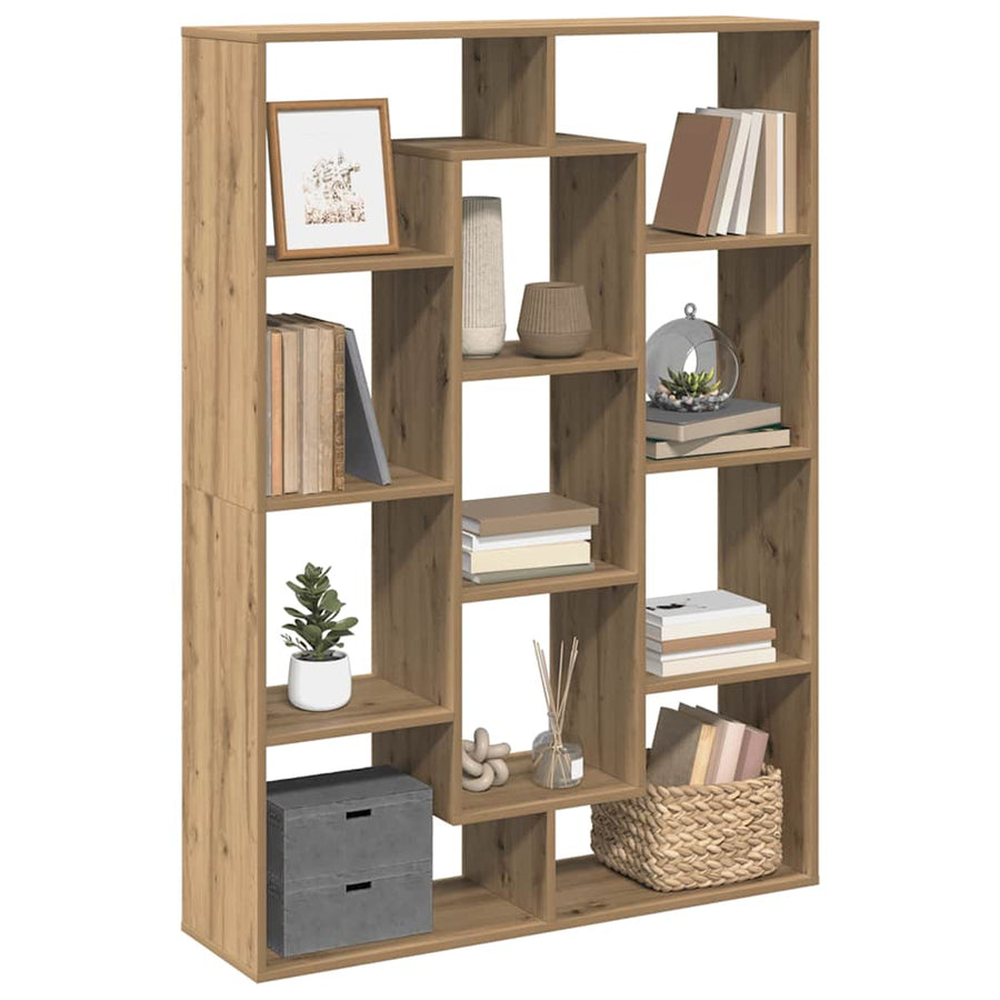 Boekenkast 102X29X Bewerkt Hout Artisanaal Eikenkleur Artisian Oak 102 cm