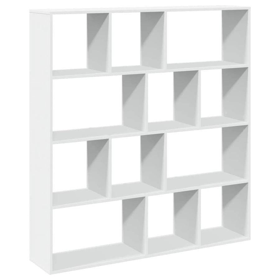 Boekenkast 132x29x141,5 cm bewerkt hout wit