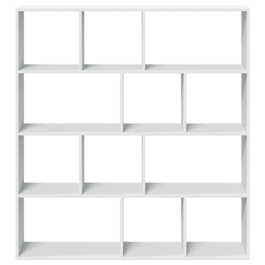 Boekenkast 132x29x141,5 cm bewerkt hout wit