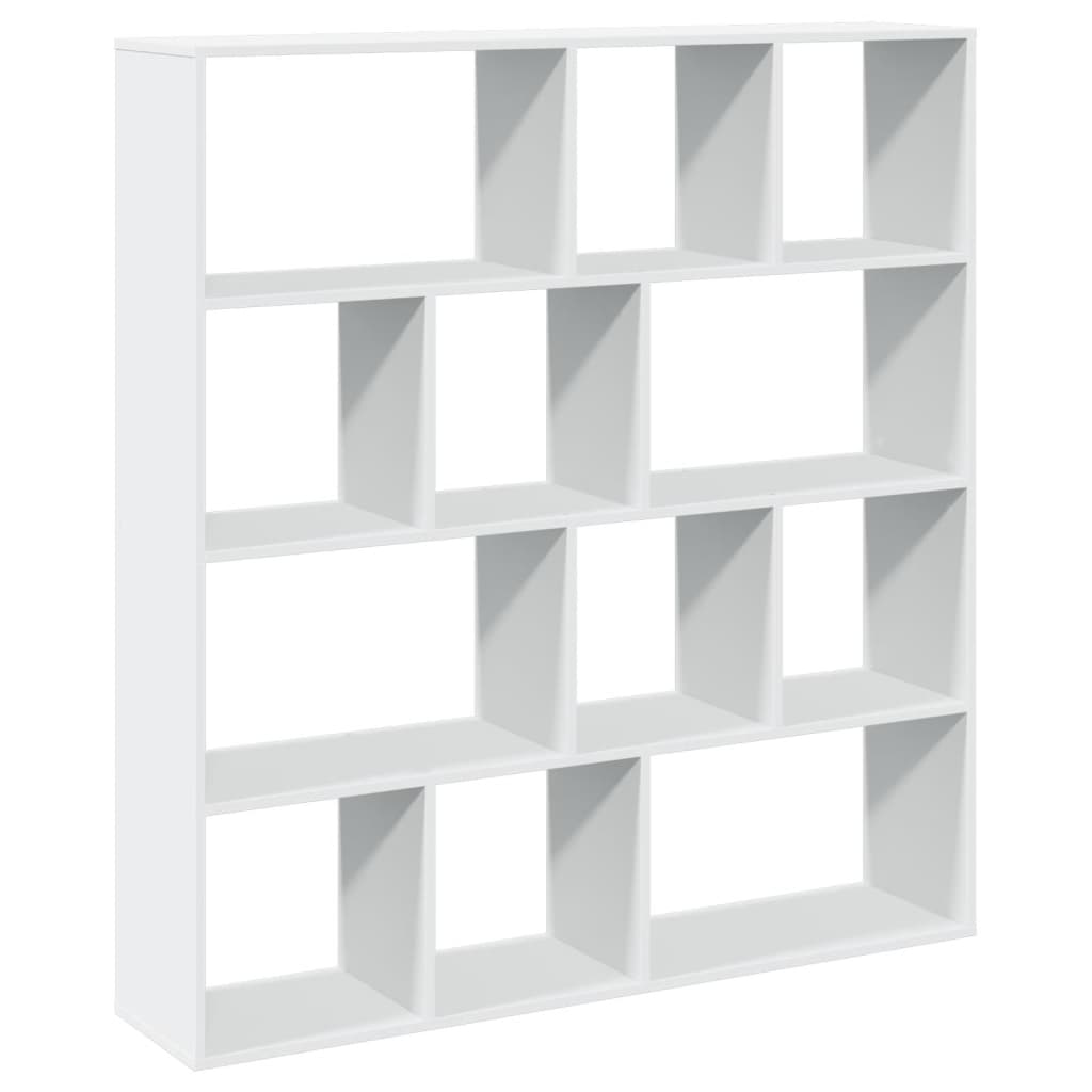 Boekenkast 132x29x141,5 cm bewerkt hout wit
