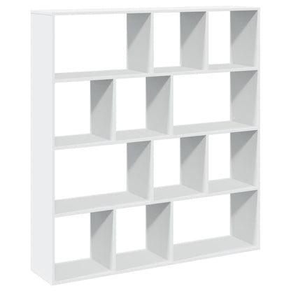 Boekenkast 132x29x141,5 cm bewerkt hout wit
