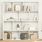 Bookcase 132x29x141.5 cm engineered wood white