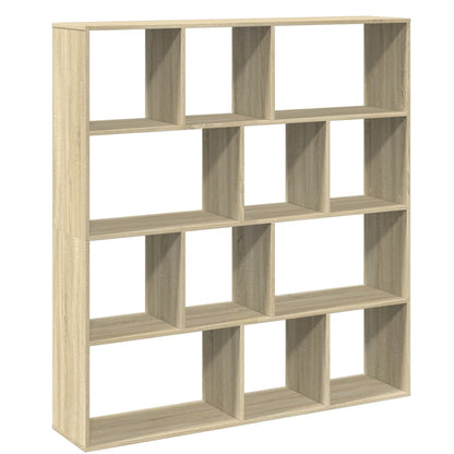 Boekenkast 132x29x141,5 cm bewerkt hout sonoma eikenkleurig