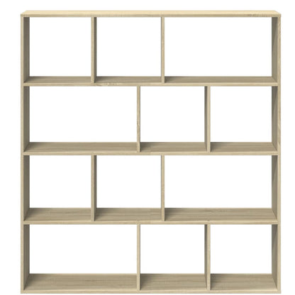 Boekenkast 132x29x141,5 cm bewerkt hout sonoma eikenkleurig