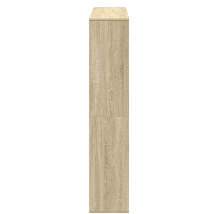 Boekenkast 132x29x141,5 cm bewerkt hout sonoma eikenkleurig