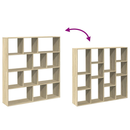 Boekenkast 132x29x141,5 cm bewerkt hout sonoma eikenkleurig