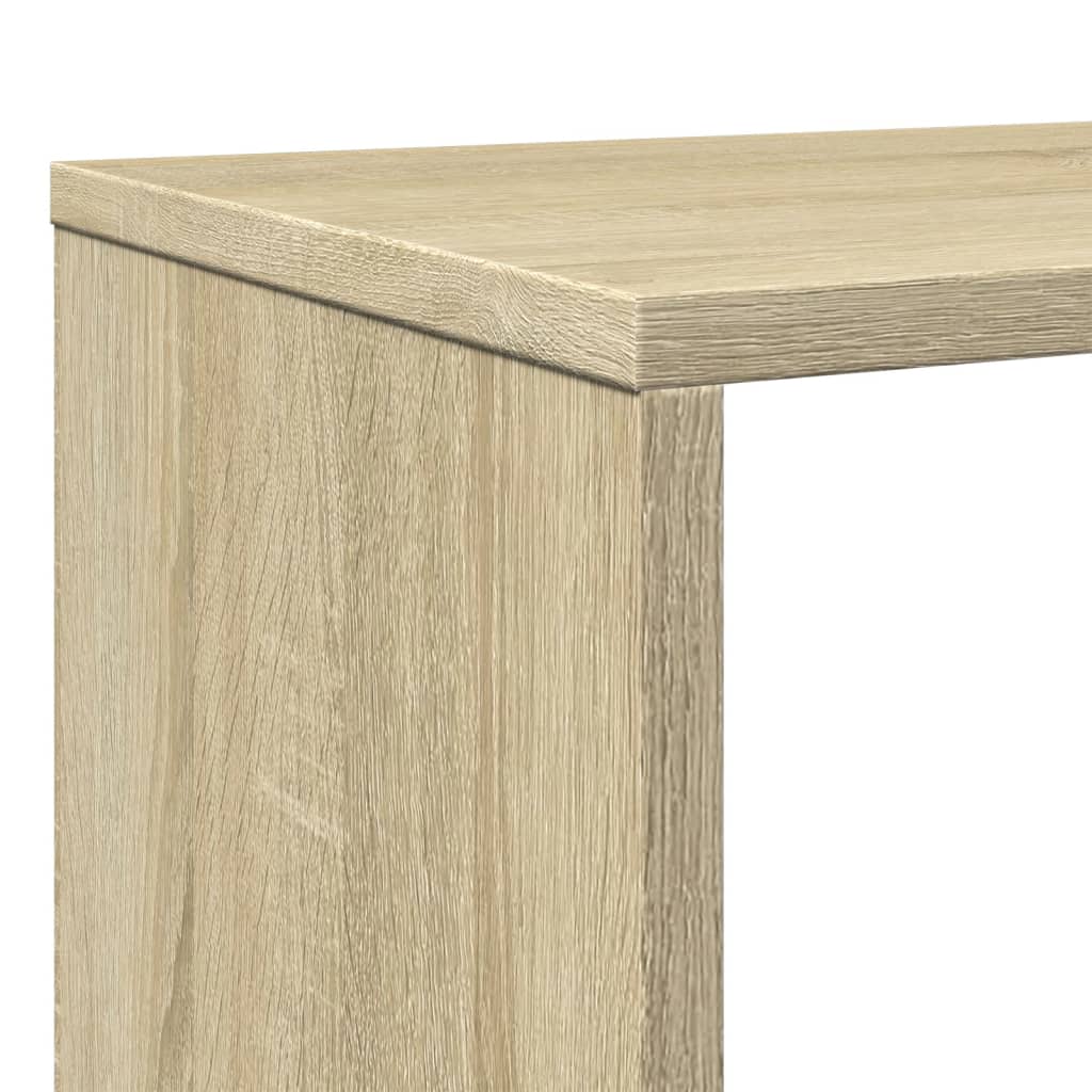 Boekenkast 132x29x141,5 cm bewerkt hout sonoma eikenkleurig