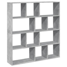 Boekenkast 132x29x141,5 cm bewerkt hout betongrijs