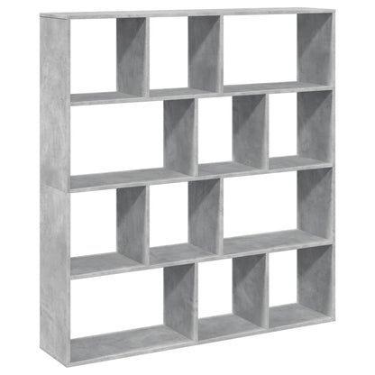 Boekenkast 132x29x141,5 cm bewerkt hout betongrijs