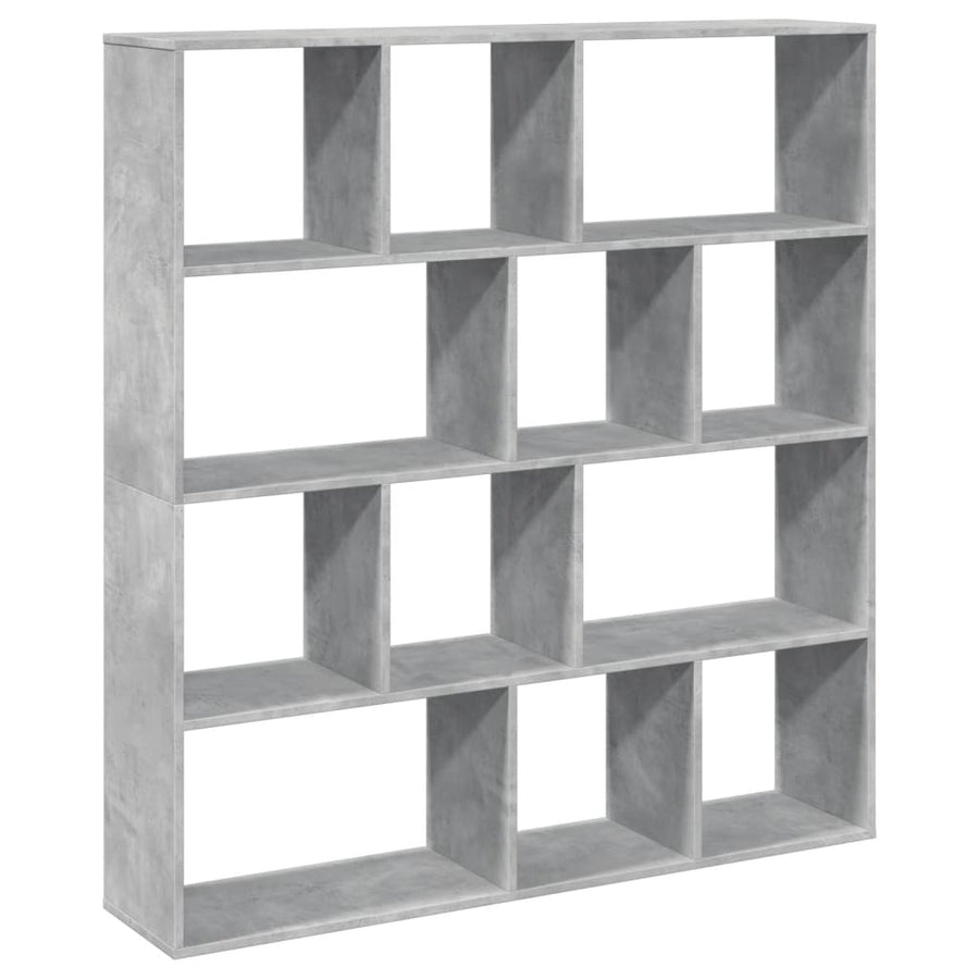 Boekenkast 132x29x141,5 cm bewerkt hout betongrijs