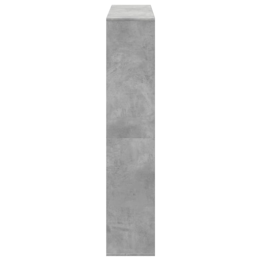 Boekenkast 132x29x141,5 cm bewerkt hout betongrijs