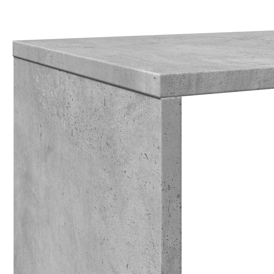 Boekenkast 132x29x141,5 cm bewerkt hout betongrijs