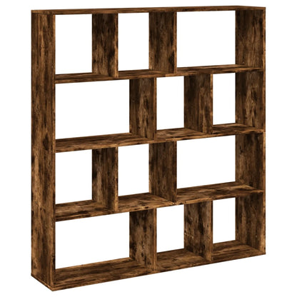 Boekenkast 132x29x141,5 cm bewerkt hout gerookt eikenkleurig