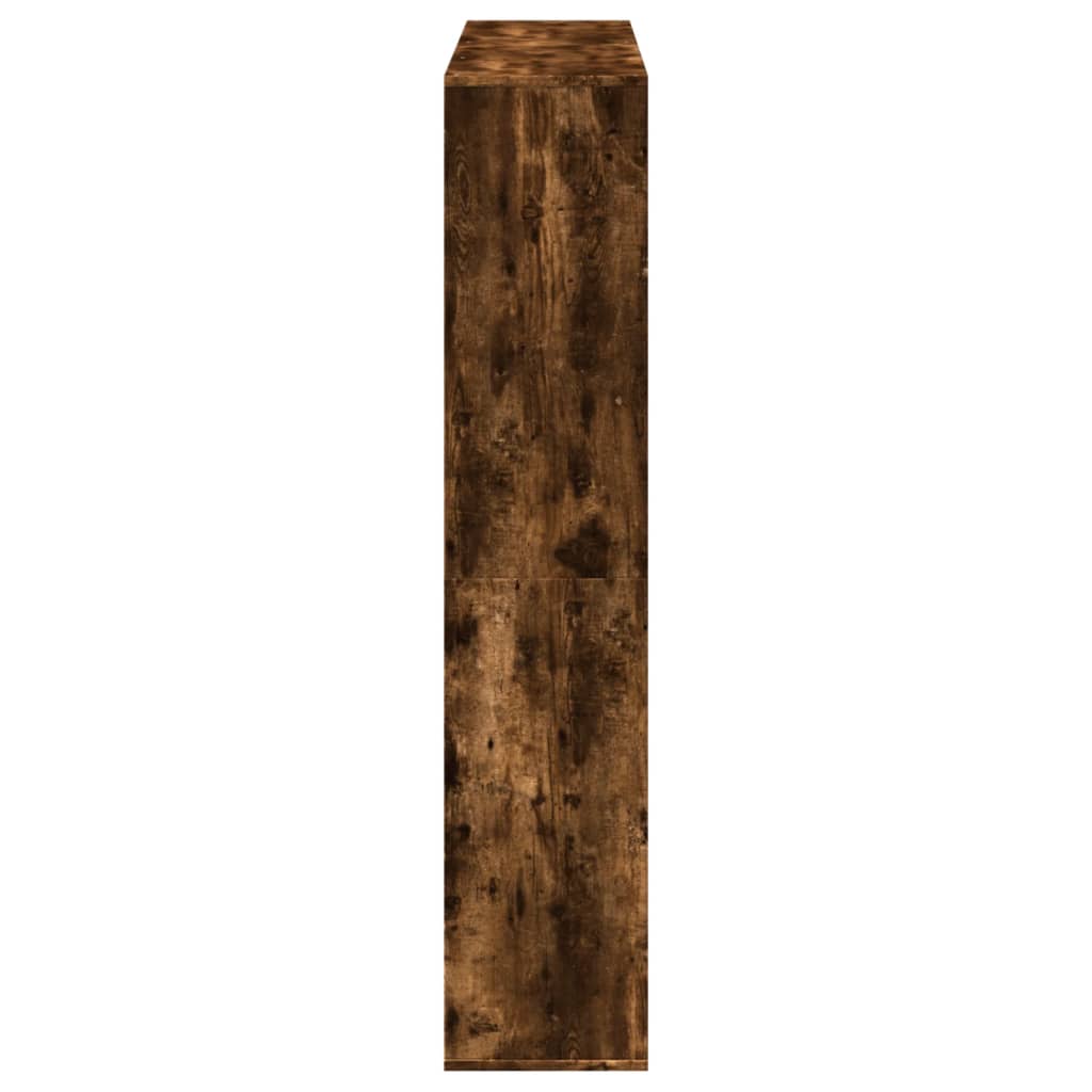 Boekenkast 132x29x141,5 cm bewerkt hout gerookt eikenkleurig